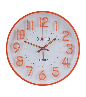 Picture of Ajina Maple Digit Round Wall Clock Orange