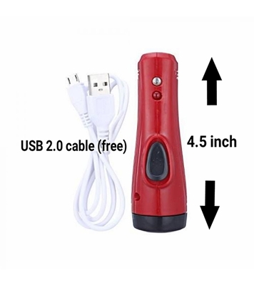 Buy Mini Rechargeable LED Torch Light Maroon With Money Check (SDGD-8670B) Online at Best Price