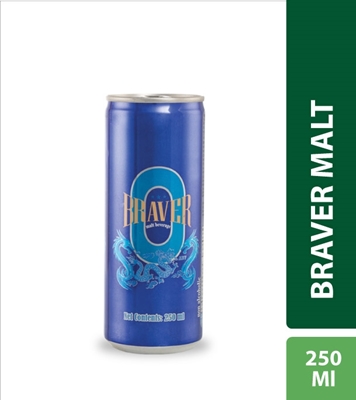 Buy Braver Malt Drink Can 250ml Online	