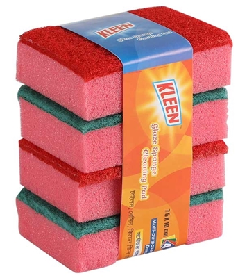 Glaze Sponge Cleaning  Pad 4 Pcs