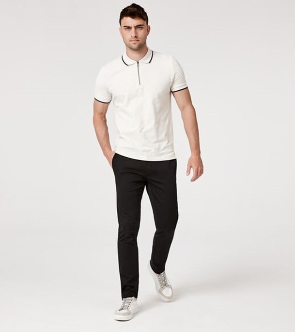 Picture of Men's Narrow Formal Official Gabardine Pant Black