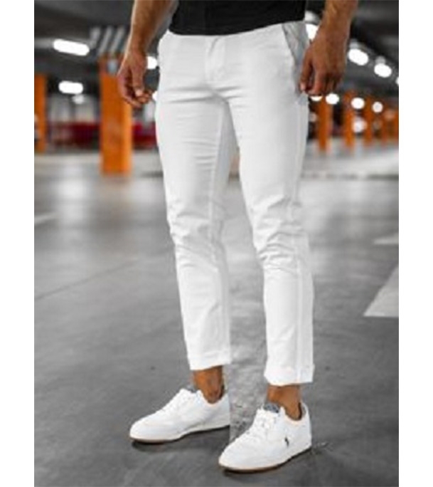 Picture of Men's Narrow Formal Official Gabardine Pant White