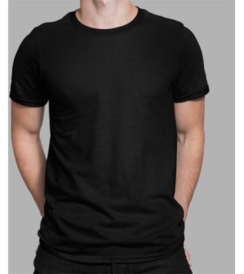 Picture of Men's  Half Sleeve T-Shirt Black