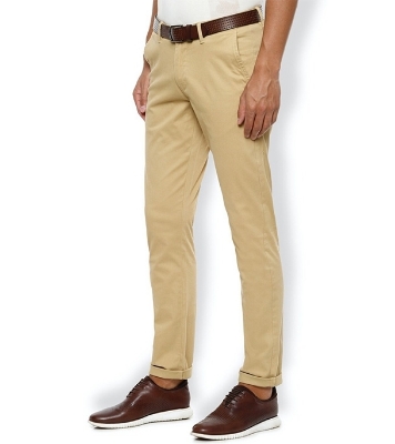 Picture of Men's Narrow Formal Official Gabardine Pant Light Brown
