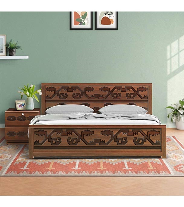 Regal Jamdani Wooden King Bed Best Price in Bangladesh