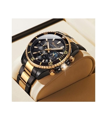 Picture of Waterproof Luminous Chronograph Moon Phase Calendar Men's Watch