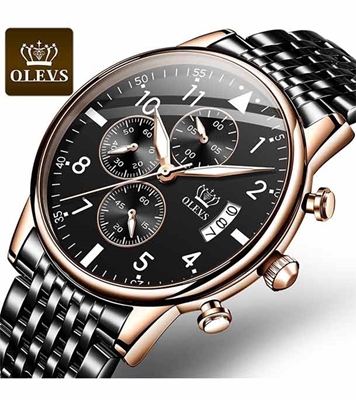Picture of Olevs Bl 2869 Three Eyes Six Hands Multifunction Chronograph Watch