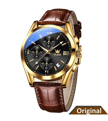 Picture of OLEVS 2872 Waterproof Quartz Fashion Watch For Men Black