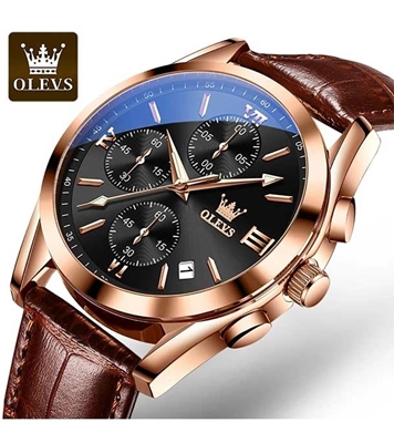 Picture of OLEVS 2872 Waterproof Quartz Fashion Watch For Men Black