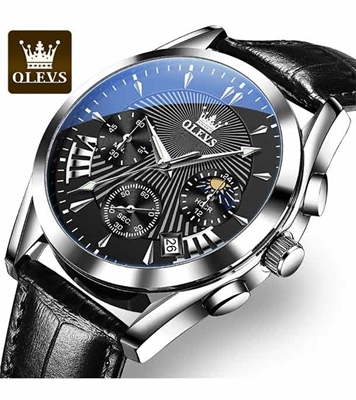 Picture of LEVS 2876 Casual Men Watch Men Wristwatch Luxury Luminous Quartz Watch Business Classic Black