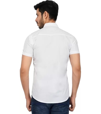 Men's Fine Cotton Short Sleeve Casual Shirt White at Best Price In Bangladesh