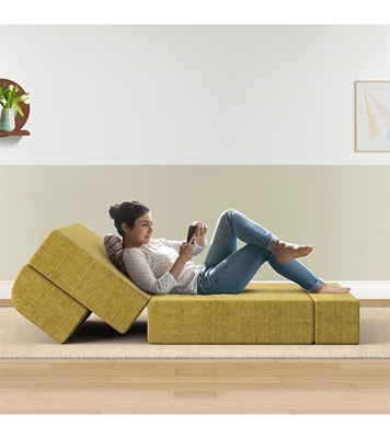 Sofa Cum Bed-Yellow (Semi Double) at Best Price in Bangladesh