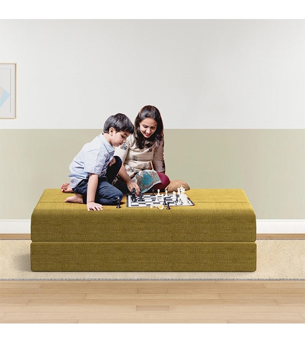Picture of Sofa Cum Bed-Yellow (Double)