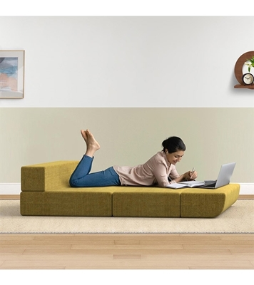 Picture of Sofa Cum Bed-Yellow (Double)
