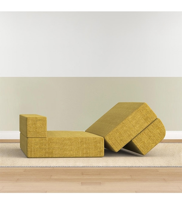 Picture of Sofa Cum Bed-Yellow (Double)
