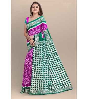 Buy Women's Fashionable Cotton Batik Saree Online at Best Price