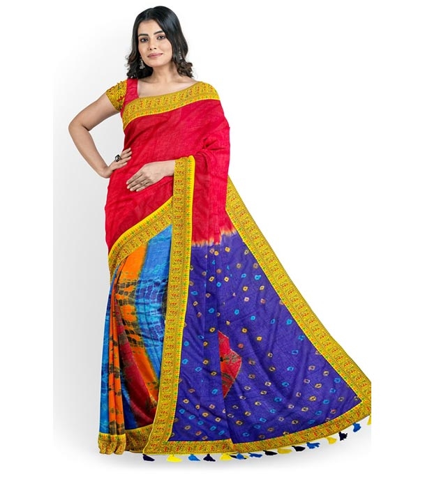 Buy Women's Fashionable Shibori Tie Dye Saree Online at Best Price