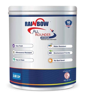 Buy RAINBOW All Rounder Int. Premium Emulsion White 3.64 Ltr Online	