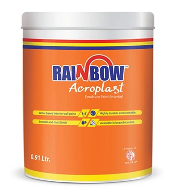 Buy Rainbow Ape Plastic Paint White .91 Litre Online	