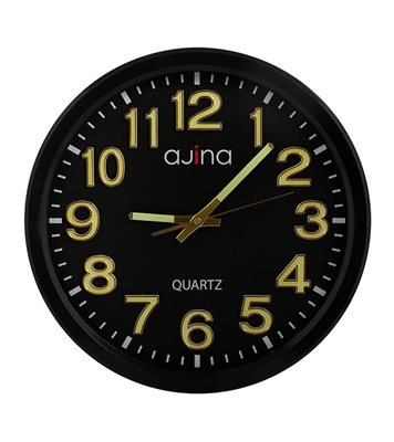 Buy Jordi Wall Clock Round With Digit Black Online at Best Price