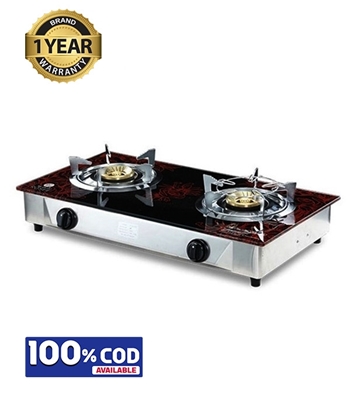 Picture of RFL Double Glass Gas Stove Rosee (Line Gas)