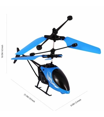 Picture of Magic Hand Sensored Rechargeable Mini Aircraft Helicopter Blue