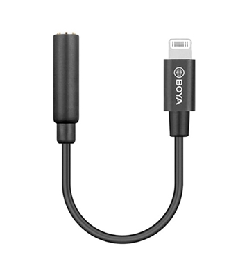 Picture of BOYA BY-K3 3.5mm TRRS (Female) to Lightning (Male) Audio Adapter