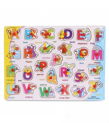 Picture of English ABCD Wooden Alphabet Puzzle Board