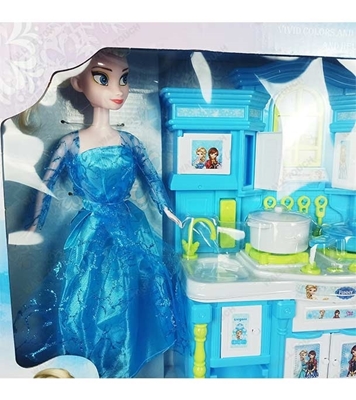 Picture of Kitchen Frozen Big Funny Doll With Household Set