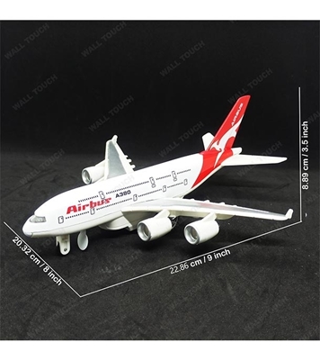 Picture of Airbus Airplane Metal Diecast Model for Kids Red
