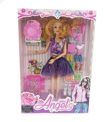 Picture of Girl Angela Stylish Barbie Doll Purple