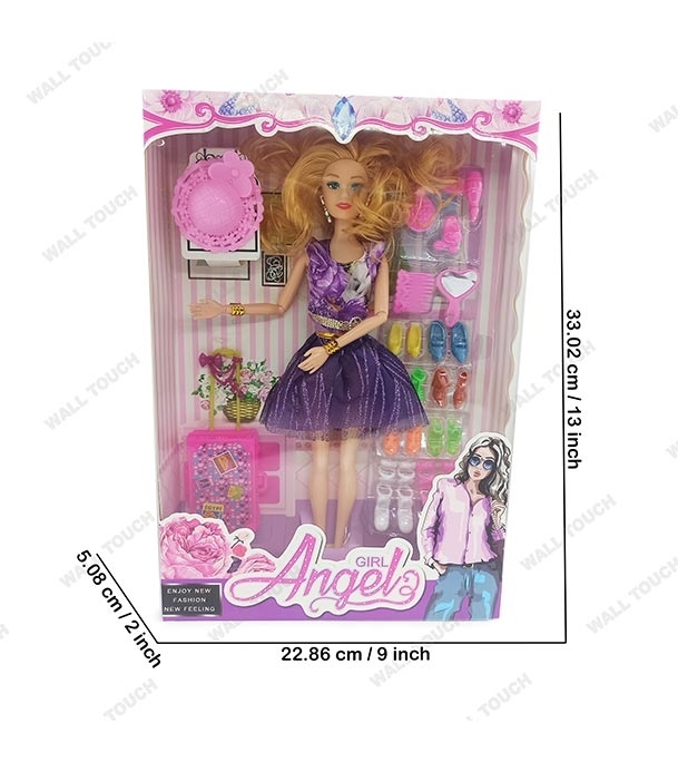 Picture of Girl Angela Stylish Barbie Doll Purple