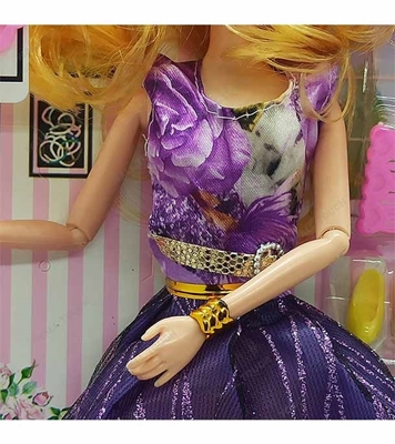 Picture of Girl Angela Stylish Barbie Doll Purple