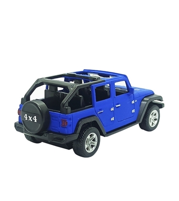 Picture of Kid's Full Metal Body Heavy Weighted Pull And Back Car Blue