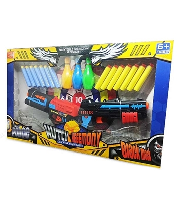 Picture of Fires Foam Darts Shooter Plastic Soft Bullet Blaster Toy Gun With Suction Target Board