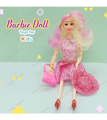 Picture of Kid's Beauty Fashion Show Style Wonderful Barbie Doll Toy Pink