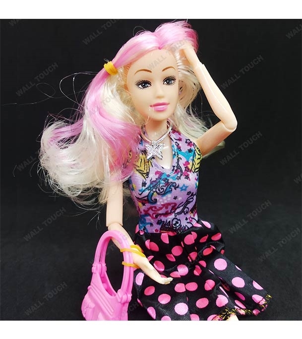 Picture of Kid's Beauty Fashion Show Style Wonderful Barbie Doll Toy Black