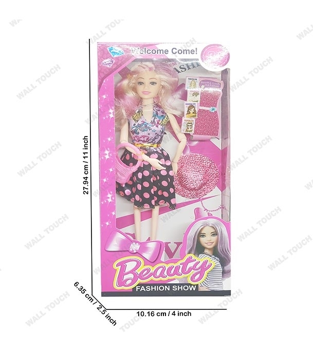 Picture of Kid's Beauty Fashion Show Style Wonderful Barbie Doll Toy Black