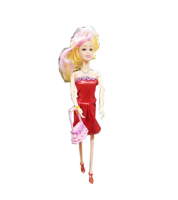 Picture of Kid's Beauty Fashion Show Style Wonderful Barbie Doll Toy Red