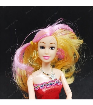 Picture of Kid's Beauty Fashion Show Style Wonderful Barbie Doll Toy Red
