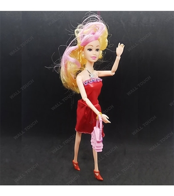 Picture of Kid's Beauty Fashion Show Style Wonderful Barbie Doll Toy Red