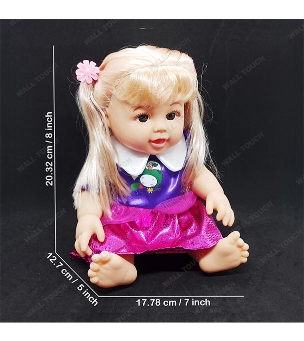 Picture of Kid's My Cute Baby Girl Shape Music And Talking Doll Purple