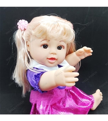 Picture of Kid's My Cute Baby Girl Shape Music And Talking Doll Purple
