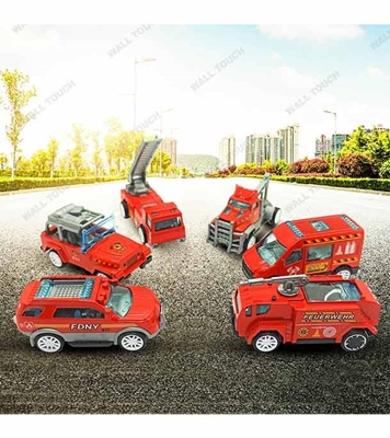 Picture of Kid's Die Cast Metal Car Super Fire Fighting Car Set