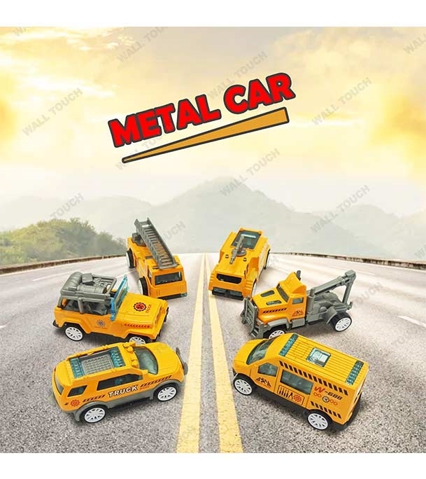 Picture of Kid's Die Cast Metal Car Super Fire Fighting Car Set Yellow