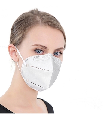 Picture of 5 Layer Pack Folding KN95 Protective Mask With PVC Nose Clip White 1 pc