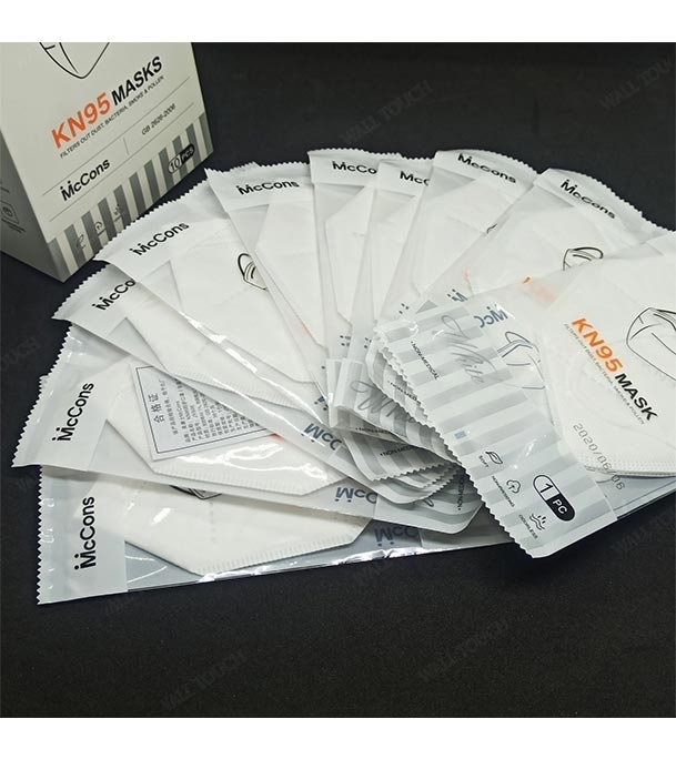 Picture of 5 Layer Mccon Folding KN95 Protective Mask With PVC Nose Clip White 1 pc