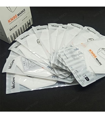 Picture of 5 Layer Mccon Folding KN95 Protective Mask With PVC Nose Clip White 1 pc