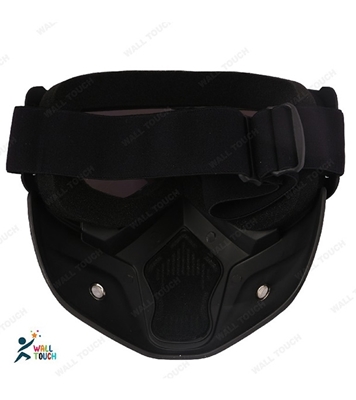 Picture of Modular Motorcycle Bike Riding Helmet Open Face Mask Shield Goggles Detachable