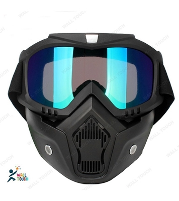 Picture of Modular Motorcycle Bike Riding Helmet Open Face Mask Shield Goggles Detachable
